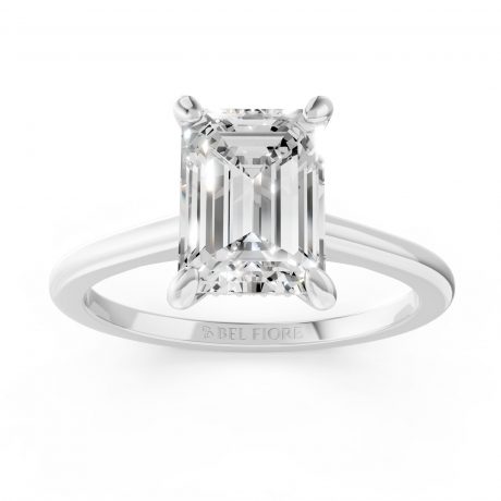 Elegant Emerald Silhouette Engagement Ring