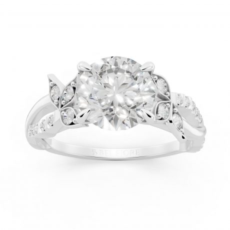Twisted Floral Inspired Engagement Ring