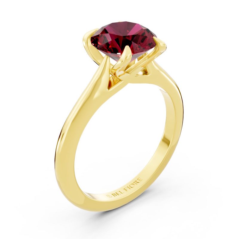 Trellis Cathedral ruby Engagement Ring top view