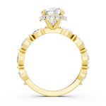 Ballerina Inspired Solitaire Engagement Ring side profile