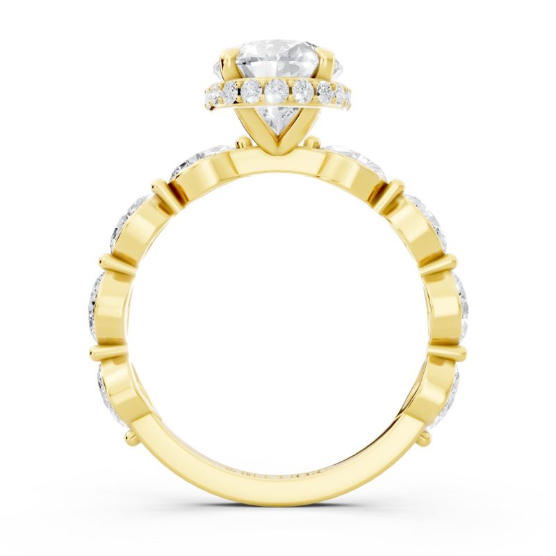 Ballerina Inspired Solitaire Engagement Ring side profile