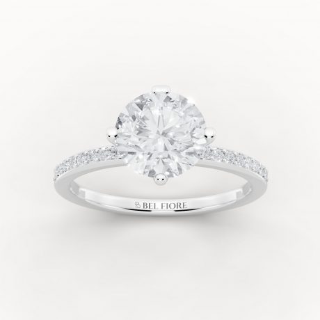 Twisted Side Stone Engagement Ring