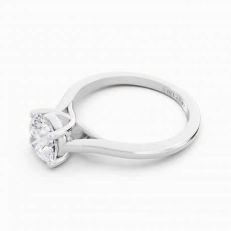 Refined Cathedral Solitaire Engagement Ring