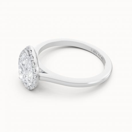 Pear Shape Halo Engagement Ring