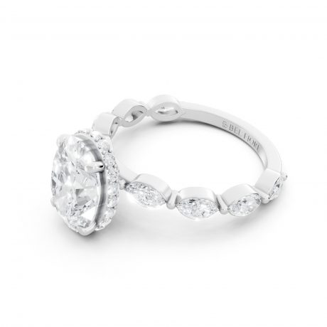Ballerina Inspired Solitaire Engagement Ring