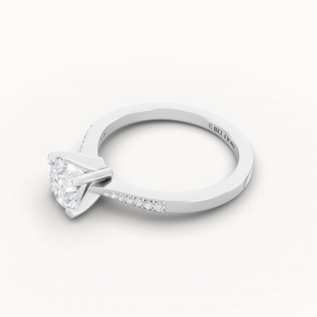 Floral Side Detail Engagement Ring