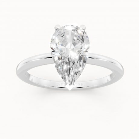 Refined Pear Solitaire Engagement Ring