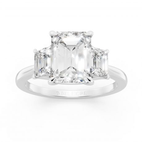 Trellis Three Stone Engagement Ring