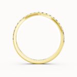 V-Shaped Diamond Wedding Band side profile