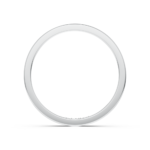 Channel-set diamond wedding ring in white gold, side profile